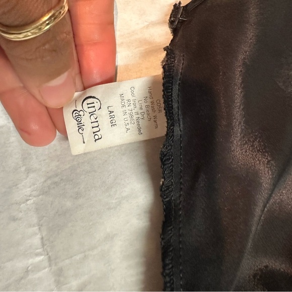 COS Black Satin Chemise with Lace Detail - Picture 8 of 8